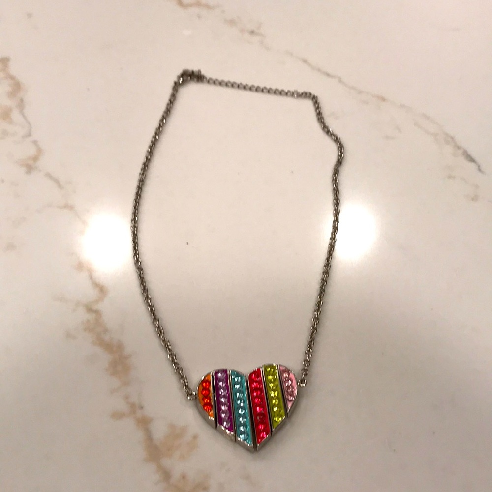 Rainbow heart necklace